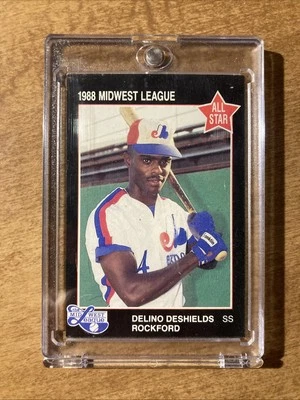 1988 Midwest League All-Star - Delino DeShields #44 (RC) - Image 1 of 2