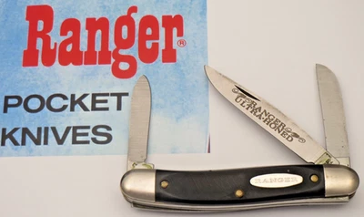 Vintage USA made COLONIAL KNIFE CO RANGER Small Stock Knife Carbon Steel Blades - Image 1 of 4