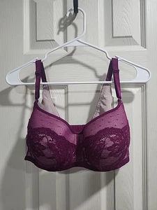 Torrid Damen Balconette-BH lila Spitze leicht gefüttert volle Abdeckung 42C neu mit Etikett - Bild 1 von 13