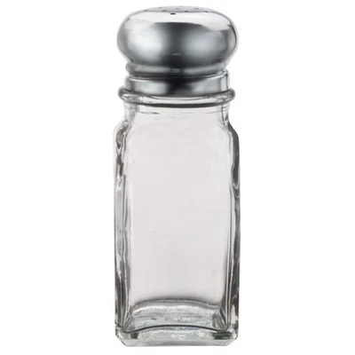 Traex 202-12 2 Ounce Salt And Pepper Shaker With Chrome Lids - Dozen - Image 1 of 2