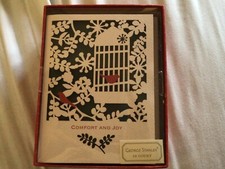 George Stanley Christmas Cards Comfort & Joy.  Cardinal. Snowflake  Box  of  10: