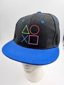 Sony PlayStation Youth Boys Hat Cap SnapBack Black Blue - Picture 1 of 5