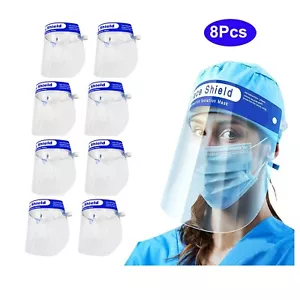 Máscara facial de protección lavable reutilizable protector facial completo de seguridad 8 piezas anti salpicaduras - Imagen 1 de 12