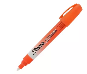 Sharpie Water Based Poster Paint Marker Pen Medium Tip Fluorescent Orange - Picture 1 of 1