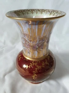 STUNNING KPM GERMAN LUSTRE POTTERY VASE, EARLY-MID 20TH CENTURY, BUTTERFLIES - Picture 1 of 9