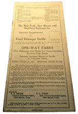 AUGUST 1920 NEW HAVEN RAILROAD SPECIAL SUPPLEMENT LOCAL PASSENGER TARIFFS