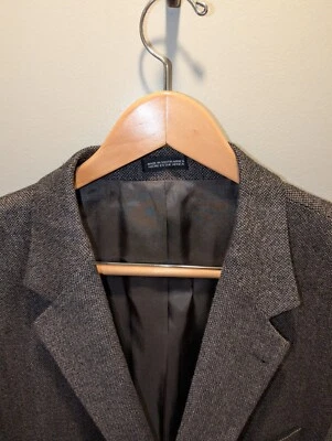 Stafford Executive 48L черный/коричневый Sport пальто Blazer куртка кашемир твид - Изображение 1 из 4