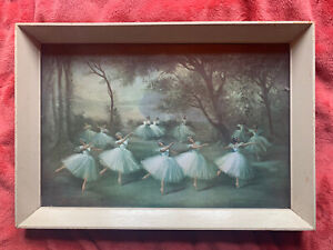 Vintage Ballet Print - Carlotta Edwards - Giselle Swan Lake Framed 1950/60s (A)