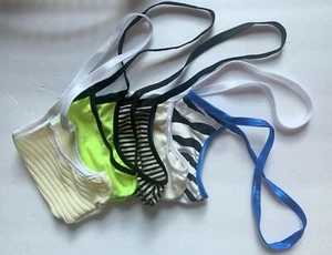 Men's BACKLESS SOCK G String Thong Underwear Intimates Cotton Hemp Sweater Rib - Picture 1 of 3