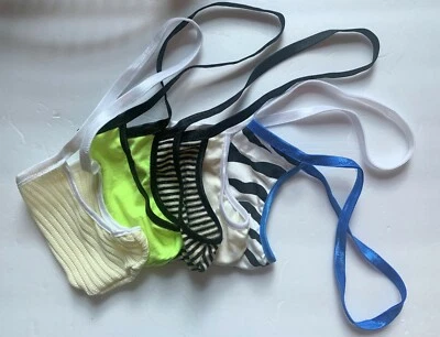 Men's BACKLESS SOCK G String Thong Underwear Intimates Cotton Hemp Sweater Rib - Image 1 of 3
