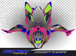 YAMAHA RAPTOR 250 125 SEMI CUSTOM GRAPHICS KIT Shock2 - Picture 1 of 1
