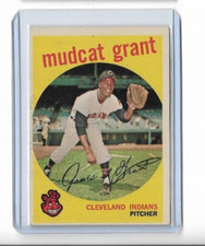 MUDCAT GRANT 1959 TOPPS BASEBALL CARD #186- VG (DS2)