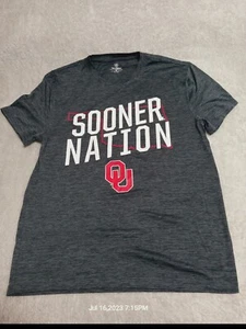 Camiseta Oklahoma Sooners ""Sooner Nation"" Gris Oscuro Mezcla Patrón - NUEVA TALLA: Med - Imagen 1 de 2