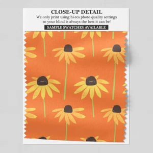 115 Black-eyed Susan Flower in Orange Roller Blind - various sizes, blackout - Picture 1 of 4