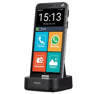BRONDI AMICO VERO 4G CELLULARE SENIOR SENSORE DI CADUTA LOCALIZZAZIONE GPS NERO - Foto 1 di 1