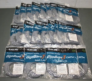 (25) Black Box CAT5e Premium Patch Cable, 20ft Ethernet Cord, Gray, 350 MHz - Picture 1 of 7