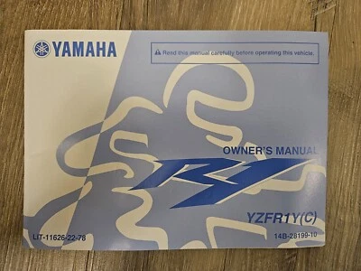 Nuevo de Lote Antiguo Yamaha 2009 YZF-R1 Manual del Propietario Modelo YZFR1000Y YZFR1Y LIT-11626-22-78 Foto 1 de 4
