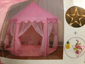 Twinkle Star 55"x 53" Princess Play Castle Tent with Ultra Soft Rug for Girls Pl - Picture 1 of 5
