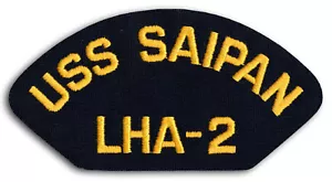 US Navy LHA-2 USS Saipan Amphibious Assault Ship Cap Patch Iron-On (b) - Picture 1 of 1