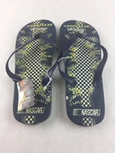 NASCAR GoodYear Original Racing Sandals Flip Flops Blue Recycled Tires - Picture 1 of 4