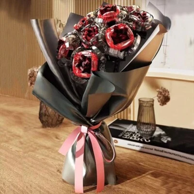 Bouquet of Roses Valentines Day Birthday Building Blocks Set COMPLETED SET 🌹 - Image 1 of 4