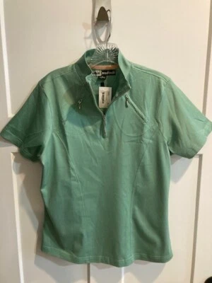 NWT Jamie Sadock Women  Mint Green Quarter Zip Top Size Medium Golf Golfing - Image 1 of 4