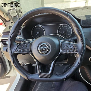 15" Steering Wheel Cover Carbon Fiber Non-Slip Auto Accessories Black For Nissan - Picture 1 of 13