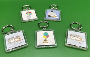 Vintage Lot of Five (5) Sandra Boynton Animated Illustrated Cartoons Keychains - Picture 1 of 11
