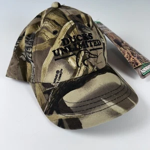 Vintage 90er Ducks Unlimited Advantage Wetlands Camo Strapback Mütze Jagd Kappe Neu mit Etikett - Bild 1 von 11
