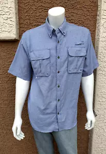 Cabella's Shirt Herren Large Button Up Angeln Kurzarm belüftet Feuchtigkeit Docht - Bild 1 von 4