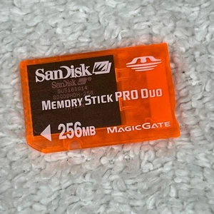SanDisk Memory Stick PRO Duo 256MB Magic Gate Orange - Picture 1 of 3