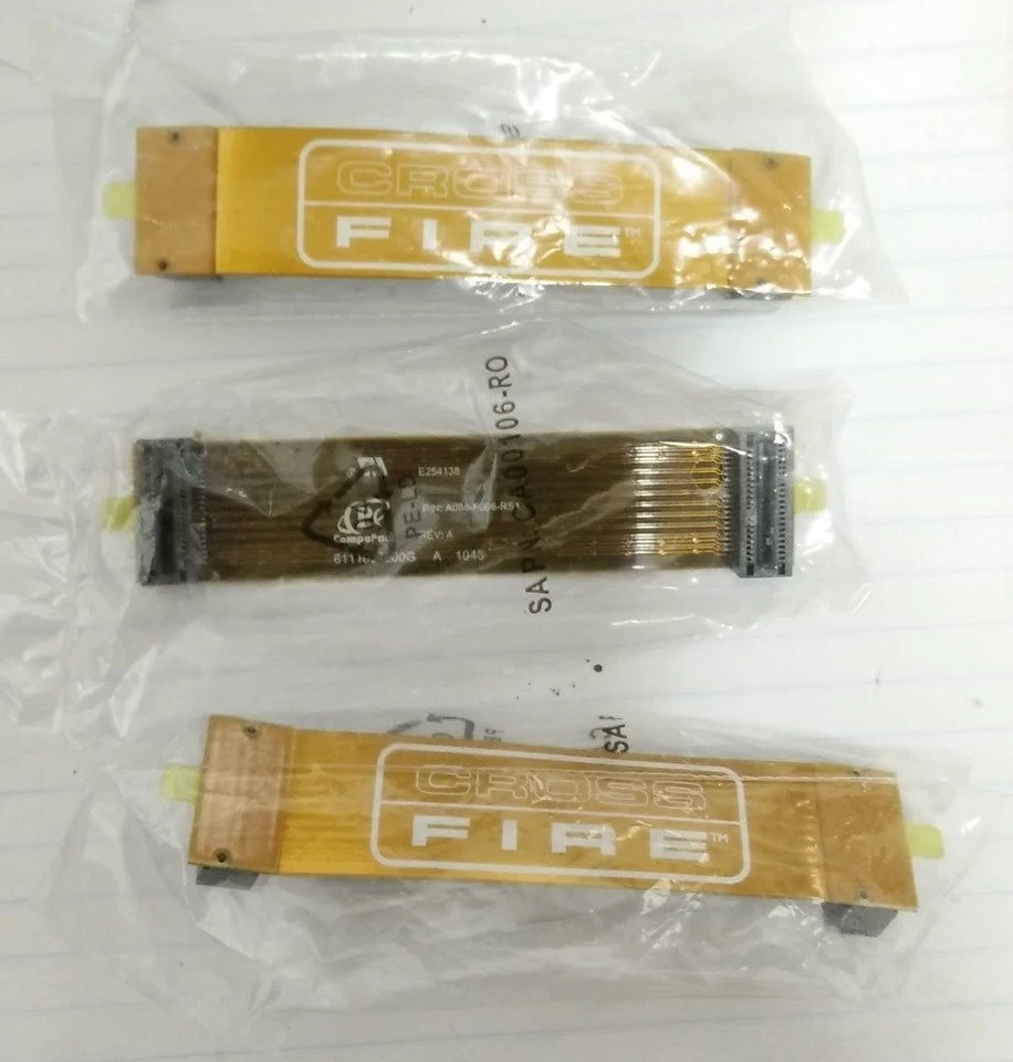 3x ATI 6110024000G Cross Fire Bridge Interconnect Cable A088-F006-RS1 100mm NEW! - Image 1 of 1