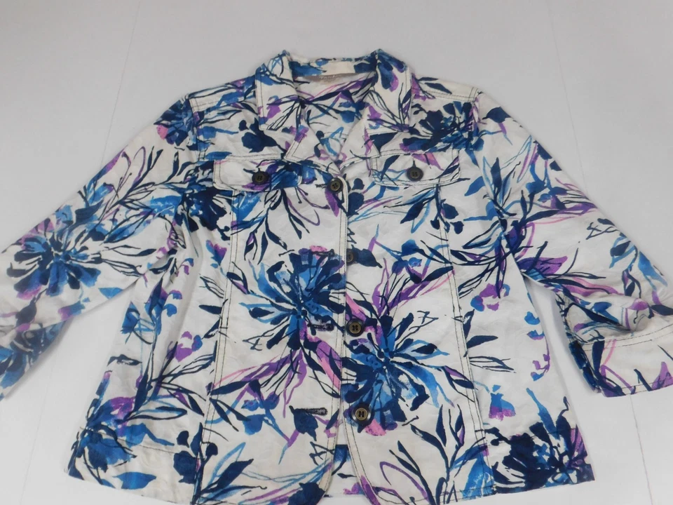 Chaqueta para mujer Tanjay 6P floral cuello abotonado Foto 1 de 4