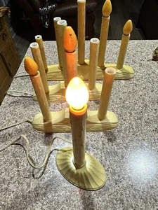 Lot 4 Vintage Christmas Plastic Candelabra Drip 2-3,5,1 Candle Holders Tested Wo - Picture 1 of 5
