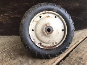 Toy Tractor Replacemant Part Wheel Metal White Rim Used 3 1/2” in Diameter - Picture 1 of 4