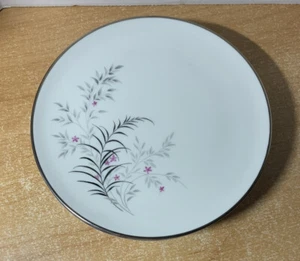 4 Platos de Pan Royal Jackson Parisienne Rosa Floral Plata Hojas Platino 6.3" - Imagen 1 de 10