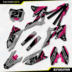 Gray & Pink Enigma Racing Graphics Kit fits 19-24 Suzuki RMZ250 Decal RMZ 250 - Picture 1 of 6