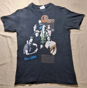 Camicia Vintage Chicago Tour 1984 - S Hanes USA - Punto Singolo Retro Band Merch - Foto 1 di 4