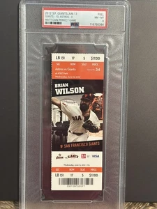 2012 San Francisco Giants Ticket Matt Cain Perfect Game PSA 8 Astros FULL - Bild 1 von 3