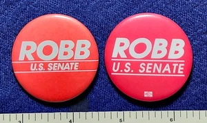VIRGINIA GOVERNATORE CHARLES ROBB come senatore degli Stati Uniti 1988 1994 bottoni pinback politici - Foto 1 di 1