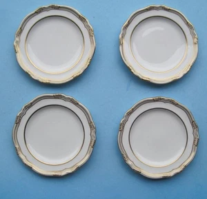 4 Platos de Pan Spode Sheffield Hueso Blanco China Borde Dorado Inglaterra 6 pulgadas D. - Imagen 1 de 6