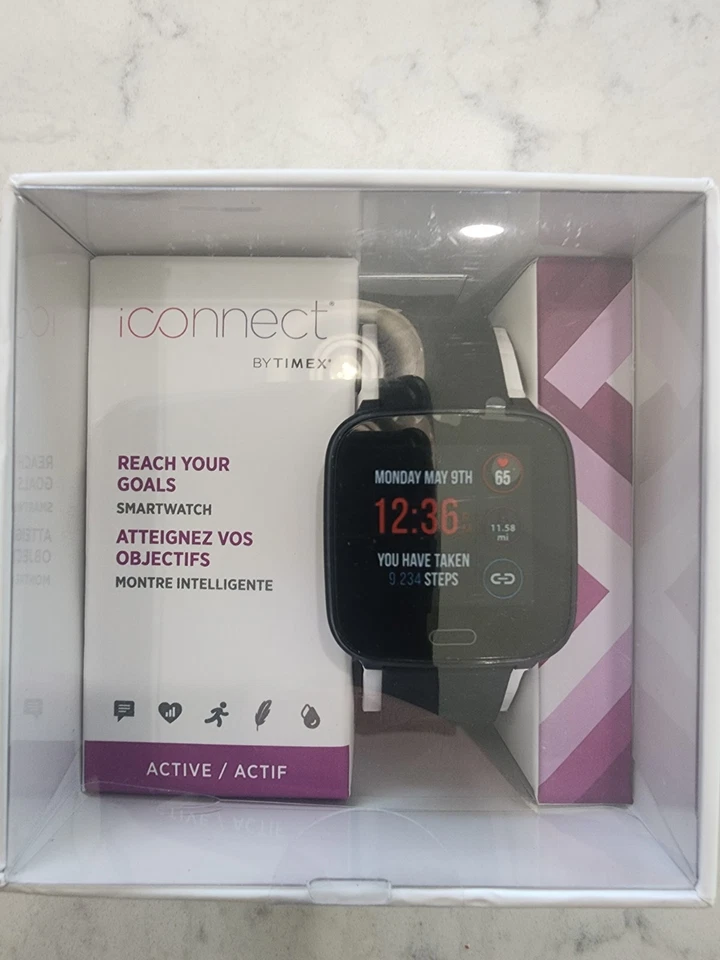 iConnect by Timex Active Smartwatch Heart Rate Notifications & Activity New - Image 1 of 3