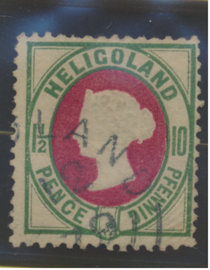 Sello Heligoland Scott #17, usado, Heligoland parcial cancelado Foto 1 de 1
