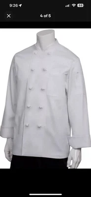 Hombres Mujeres Manga Corta Chef Abrigo Cuello Soporte Camiseta Restaurante Cocinero Uniforme Foto 1 de 4