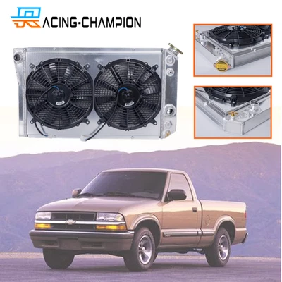 For 1982-2002 Chevrolet S10 S-10 Blazer 84-90 Corvette 4 Row Radiator Shroud Fan - Image 1 of 4