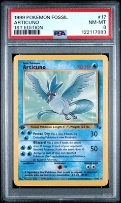 ARTICUNO (PSA 8) Pokémon Fossil 1st Edition 17/62 - Image 1 of 2