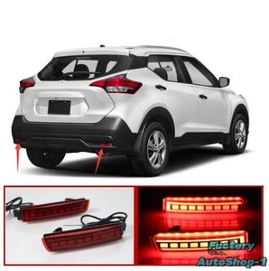For NISSAN KICKS 2017-2022 LED Rear Fog Light Tail Bumper Light Sets - Picture 1 of 11