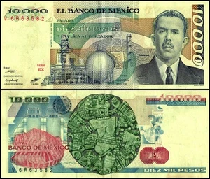 Mexico 10000 Pesos, 1983, P-84, Used - Picture 1 of 1