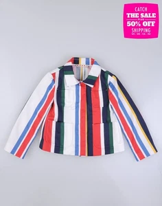 RRP€300 MARNI Kids Blazer Jacket Size 4Y Striped Single-Breasted Made in Italy - Picture 1 of 4