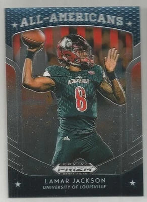 2019 Panini Prizm Draft Picks Lamar Jackson All-Americans Louisville Cardinals - Image 1 of 2